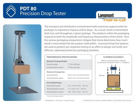 PDT 80 Precision Drop Tester 